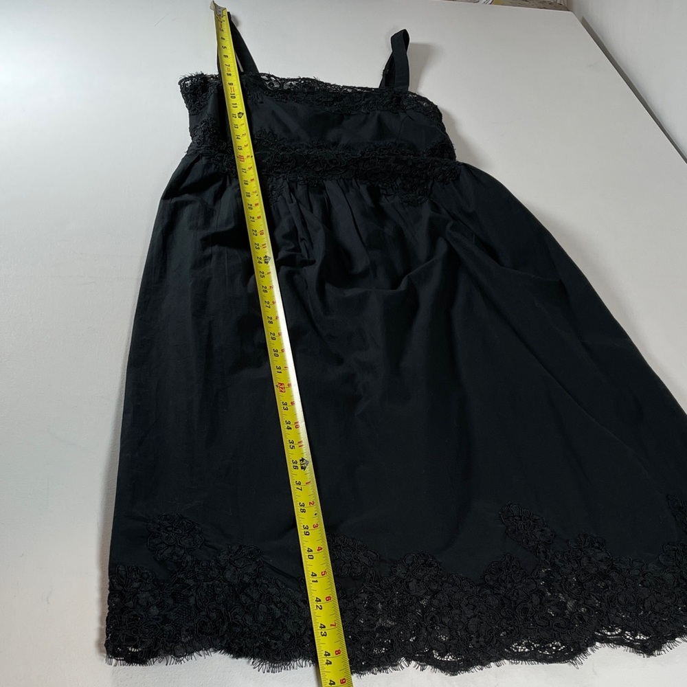 J.Crew Scotty Lace Inset Dress in Black Cotton Poplin - XXS - Picture 13 of 16